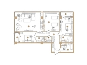 3-к квартиры в объекте Апарт-проект Borsan Residence