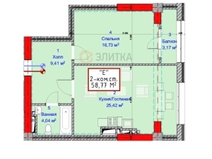 2-к квартиры в объекте ЖК EMARK RESIDENCE