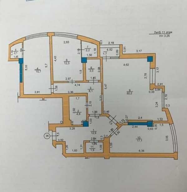 Продаю 3-к квартиру (112 м²) в Бишкеке