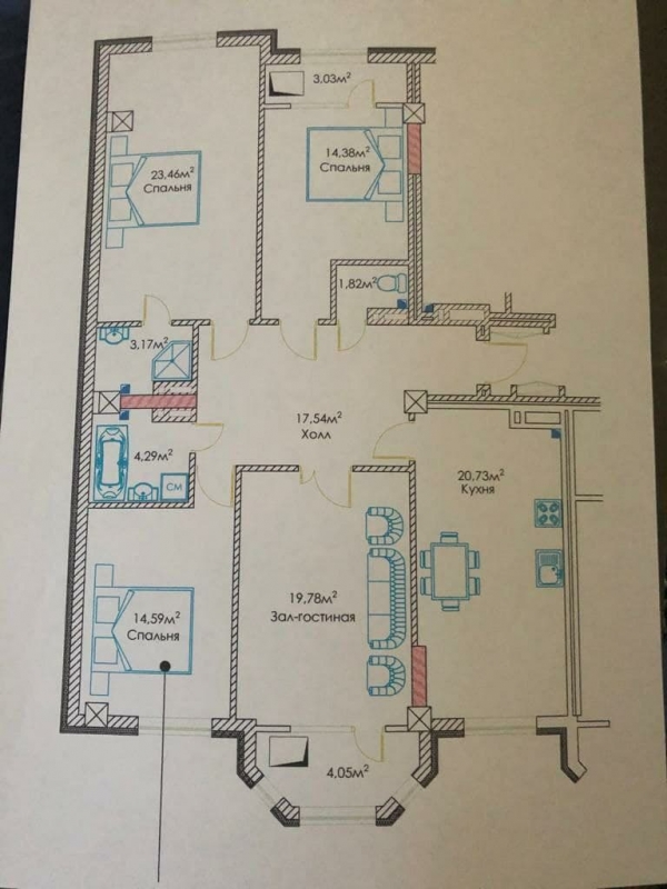 Продаю 4-к квартиру (125 м²) в Бишкеке