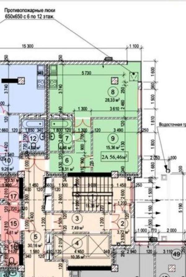 Продаю 2-к квартиру (56 м²) в Бишкеке