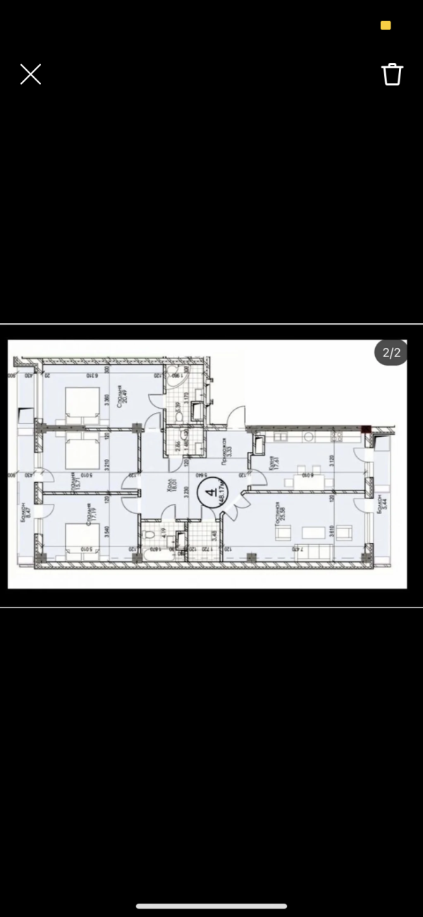 Продаю 4-к квартиру (141 м²) в Бишкеке