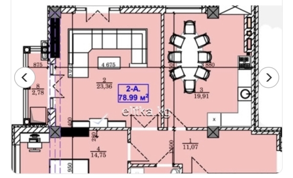 Продаю 2-к квартиру (79 м²) в Бишкеке