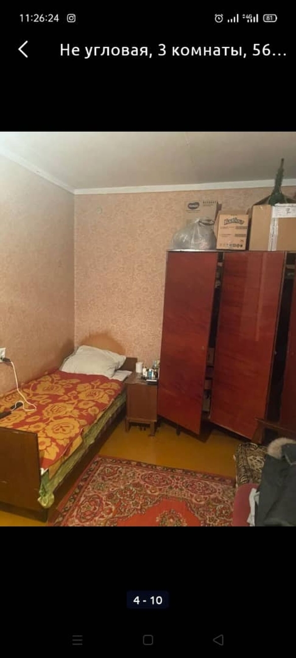 Продаю 3-к квартиру (58 м²) в Бишкеке