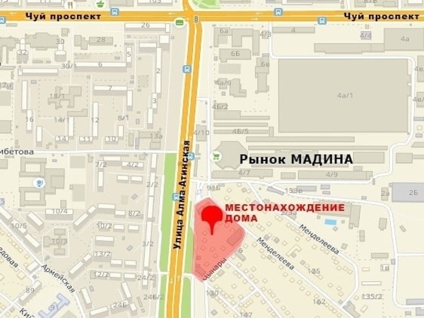 Продаю 1-к квартиру (44 м²) в Бишкеке
