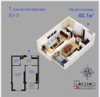 Продаю 1-к квартиру (41 м²) в Бишкеке