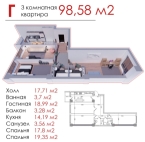 Продаю 2-к квартиру (73 м²) в Бишкеке