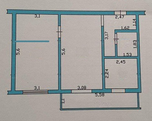 Продаю 3-к квартиру (64.25 м²) в Бишкеке