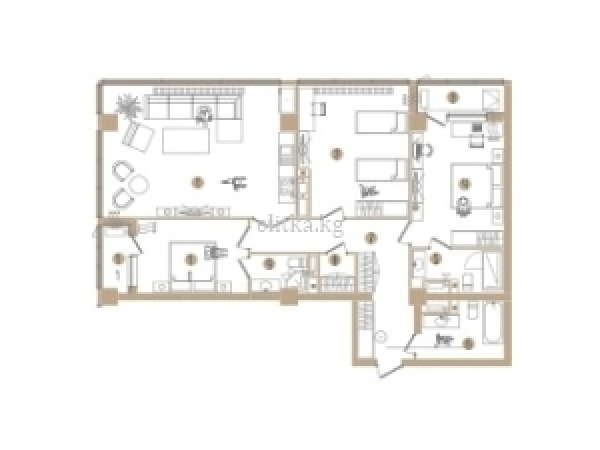 Продаю 3-к квартиру (130 м²) в Бишкеке