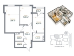 Продаю 2-к квартиру (84 м²) в Бишкеке