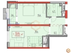 Продаю 1-к квартиру (50 м²) в Бишкеке