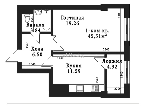Продаю 2-к квартиру (79 м²) в Бишкеке