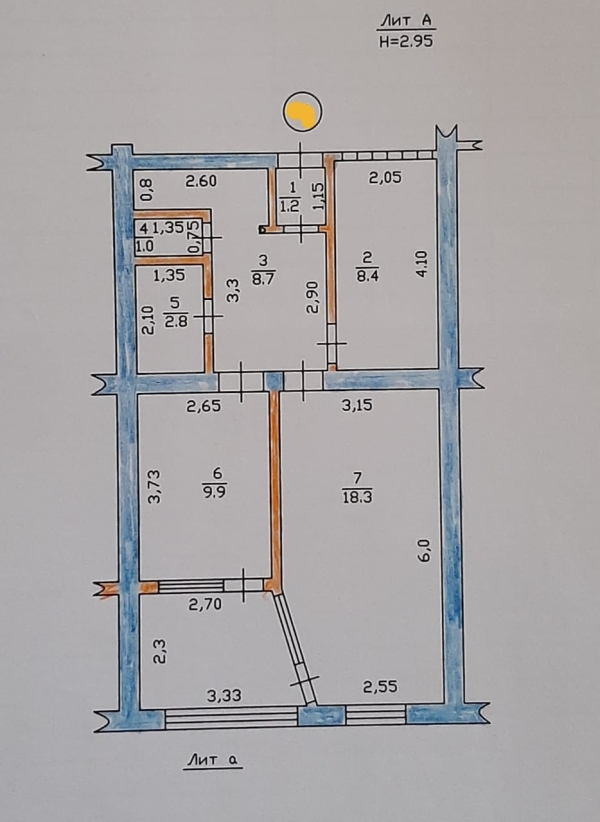 Продаю 2-к квартиру (50 м²) в Бишкеке