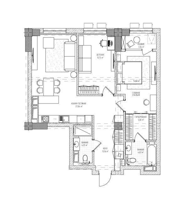 Продаю 4-к квартиру (157 м²) в Бишкеке