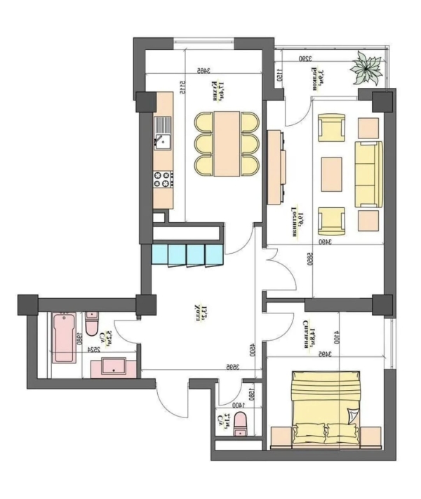 Продаю 2-к квартиру (76 м²) в Бишкеке