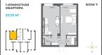 Продаю 1-к квартиру (38 м²) в Бишкеке
