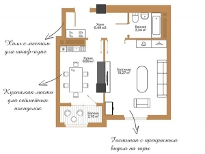 1-к квартиры в объекте Бизнес-центр с жилыми апартаментами ATMOS