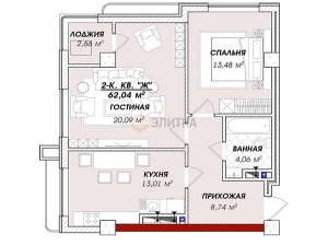 2-к квартиры в объекте ЖК «Asman Residence»