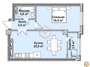 1-к квартиры в объекте ЖК «ЦЕНТРАЛЬНЫЙ»