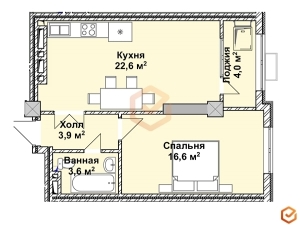 1-к квартиры в объекте ЖК «ЦЕНТРАЛЬНЫЙ»